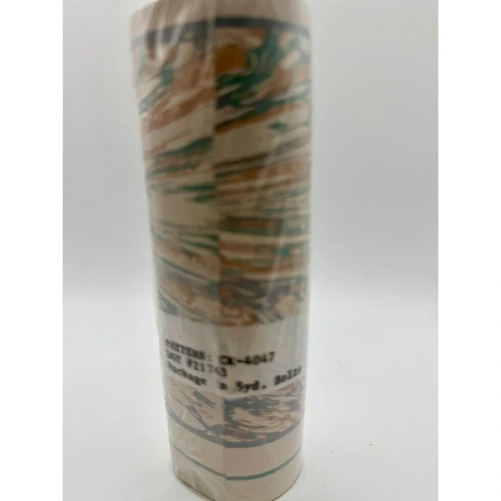 Vintage Wallpaper Border 5 Yards Multicolor Marbled Swirl Stone Pattern CK-4047